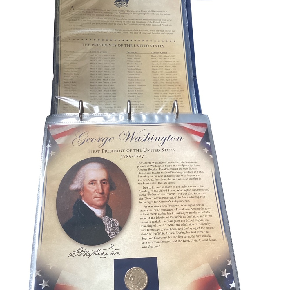 🪻 United States Presidents Coin Collection Binder with Gold Coins